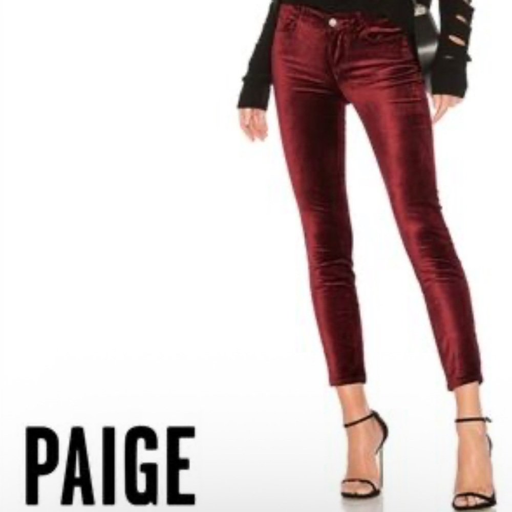 Anthropologie, Paige velvet Hoxton ankle pants